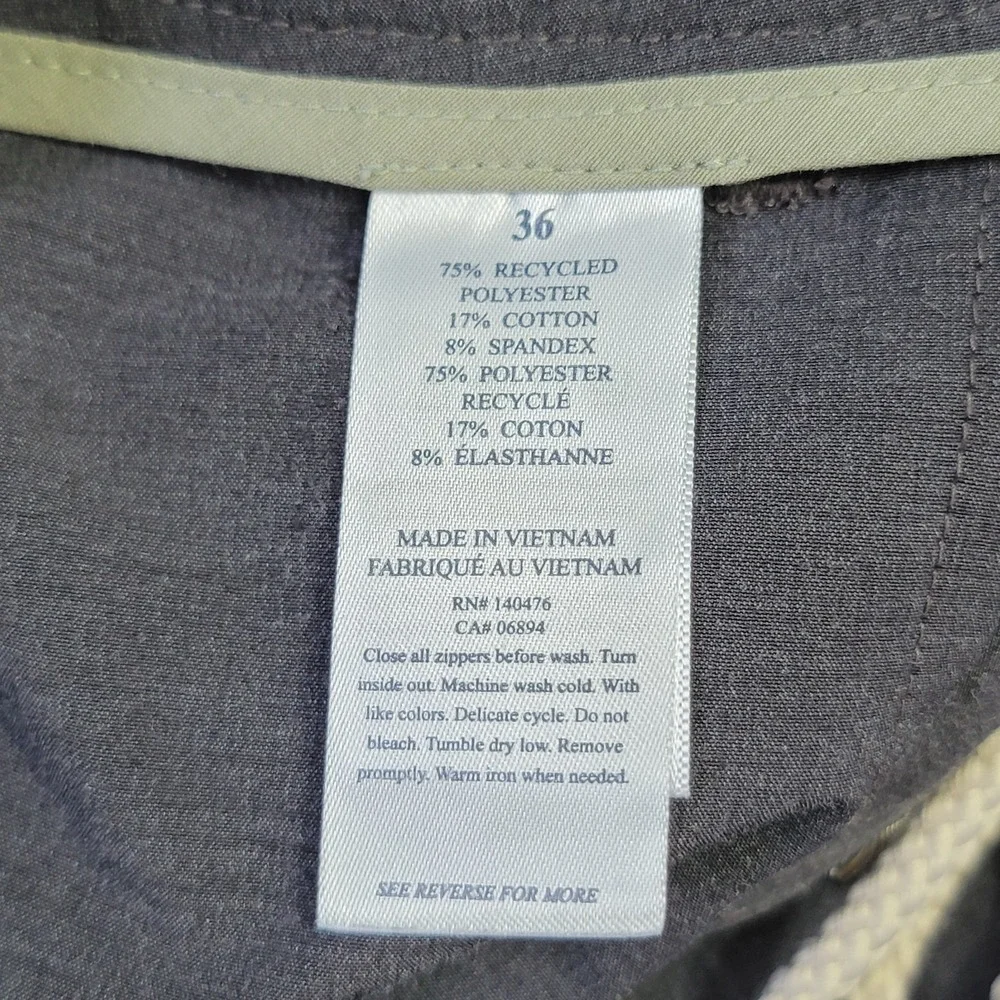 Faherty Shorts Mens 36 Gray All Day Drawstring Chino Stretch Casual Pockets Gray